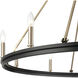 Carruth 10 Light 45 inch Matte Black/Modern Gold Chandelier Ceiling Light